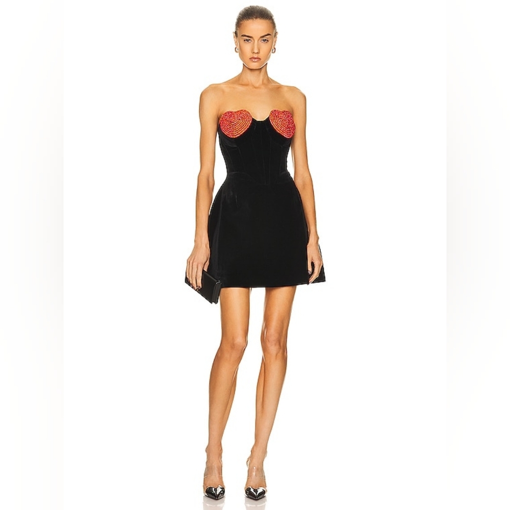 B3. NWT MARIANNA SENCHINA CRYSTAL HEART MINI DRESS